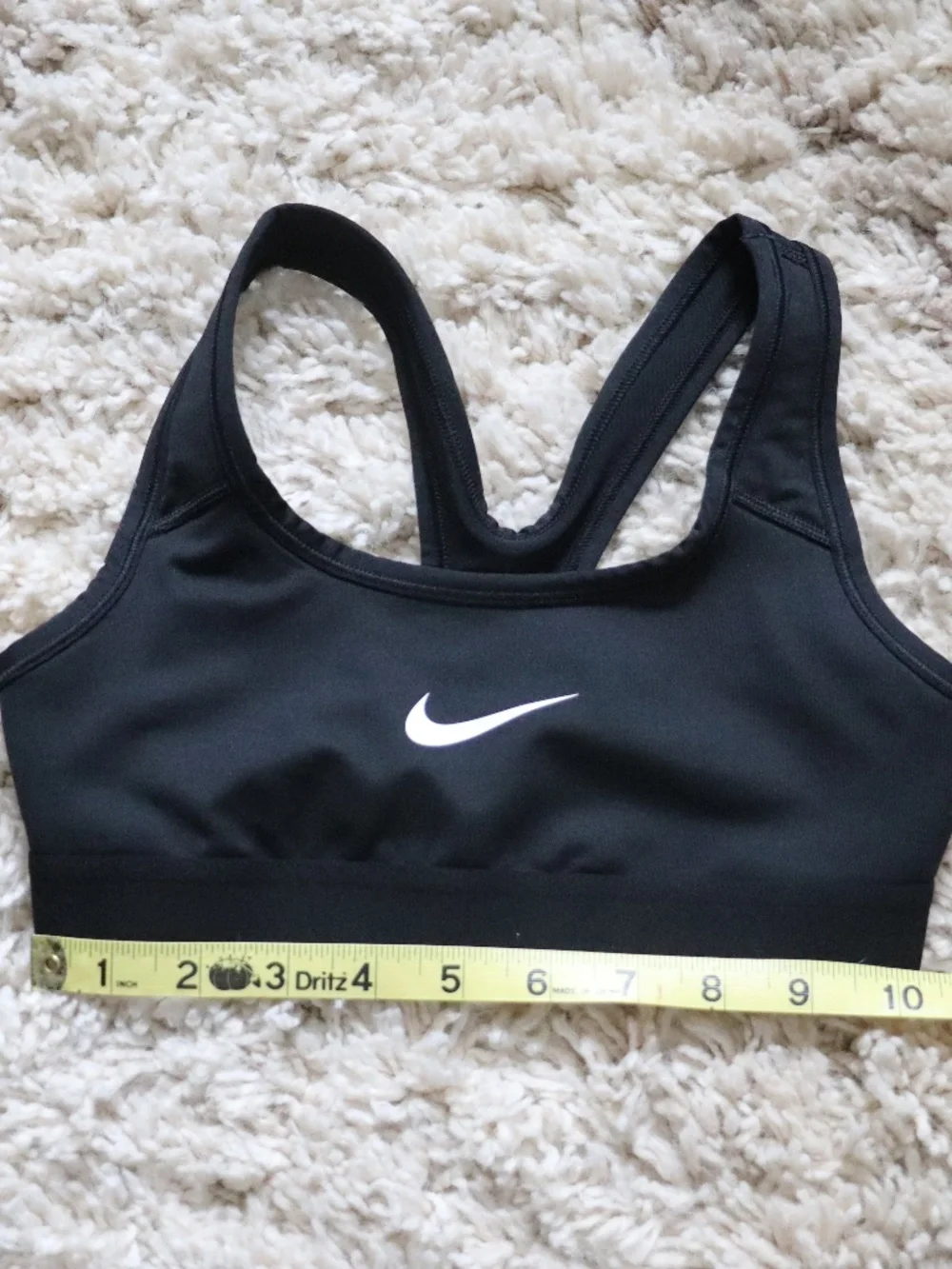 Nike Big Kids' (Girls') Sports Bra Racer Back Color Black Size Small - Picture 3 of 6